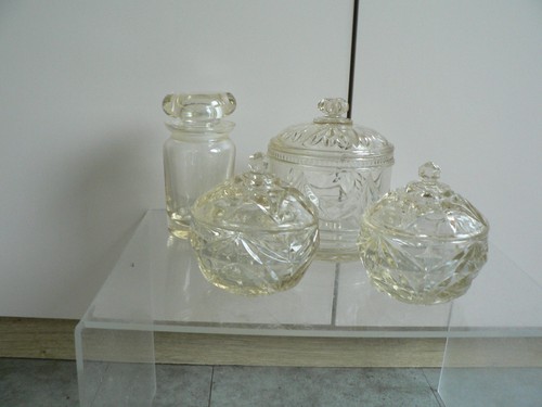 Vintage glass apothecary jar - vintage,