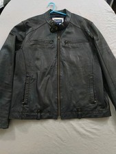 Triumph Motorcycles black leather jacket, vintage, size 46-56