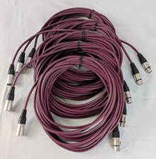 Set of 5 XLR Mic Leads 10m