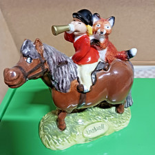 John Beswick Thelwell "Halloa Away" 2013 Brown Pony with Rider and Fox (JBT10GR)