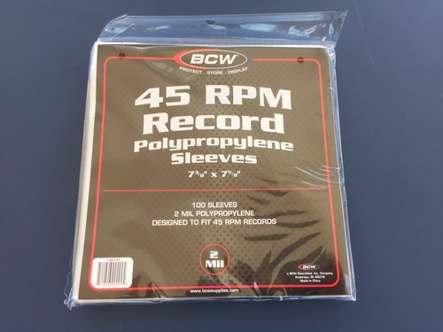 100 bcw rpm record poly - record,