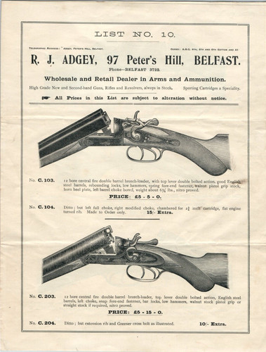 Adgey belfast shotgun - adgey,
