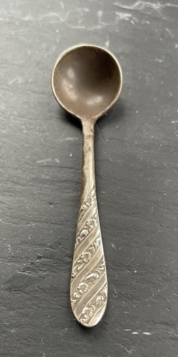 Silver salt spoon - silver, 1887