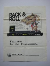 Pro Co Rat Leaflet Dual Rack R2DU Rat 2 Vintage Pedal Ideal for Framing Poster