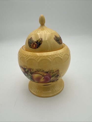 Aynsley orchard gold lidded - gold,