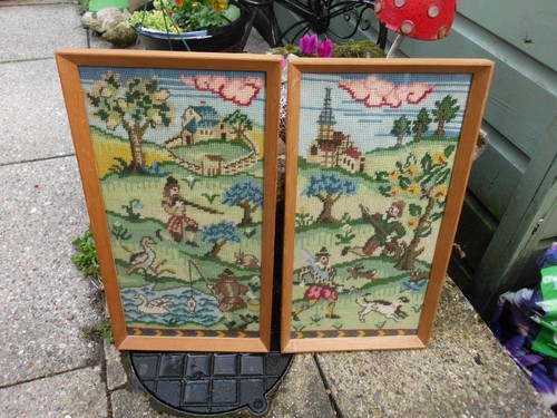 Framed pair stitched - framed,