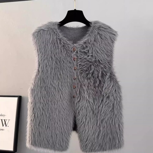 Lady faux fur - fur, cardigan