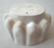 Vintage White Ceramic Fluted