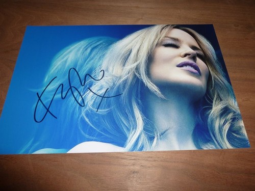 Kylie minogue signed 12x8 - minogue,