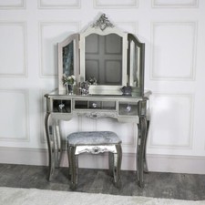 Silver mirrored dressing table