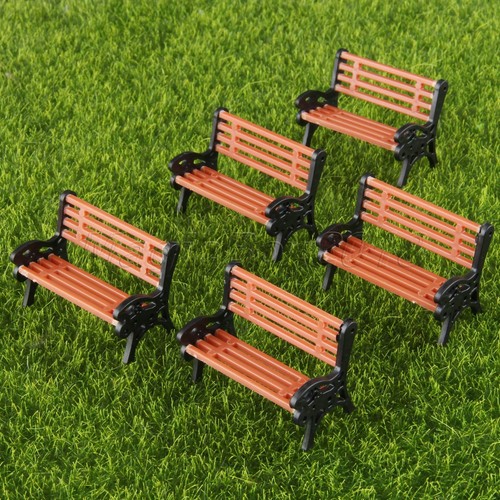 5pc model train - platform, park