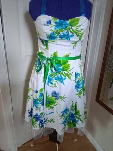 Strapless netted floral - netted, dress