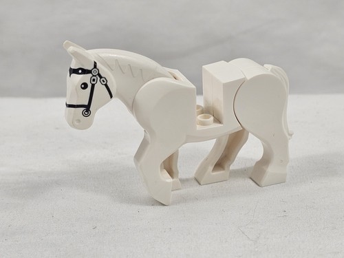 Lego horse white printed - lego,