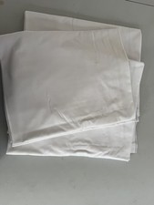 4 x Single Flat Sheets  White Ex Hotel Bed Linen 70% Cotton 30% Polyester