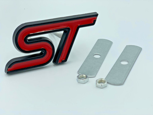 Ford badge red black grill - red,