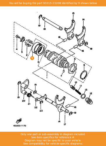 Yamaha bearing 93315 23208 - yamaha, 93315-23208