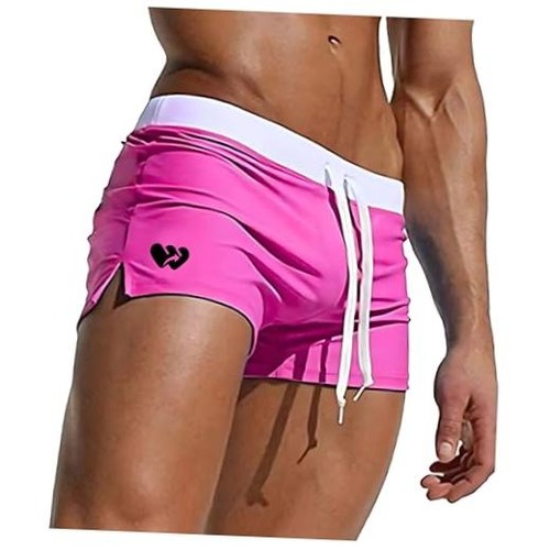 Men square cut swim trunks - square,