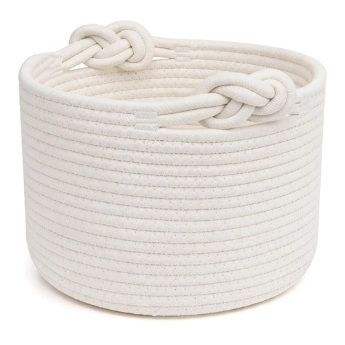 Woven cotton rope storage - cotton,