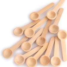 10PCS Mini Handmade Small Wooden Spoon Coffee Spoon Kitchen Seasoning