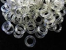 13mm Clear Plastic Roman Blind Curtain Rings - Packs of 10, 20, 50 & 100