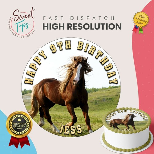 Horse personalised round - horse,