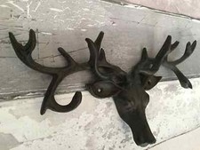 Cast Iron Hanging Stag 6 Hook