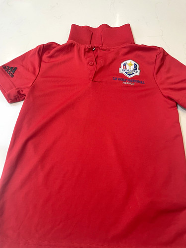 Adidas golf kids red polo - golf,