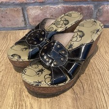 Fly London cork wedge heel