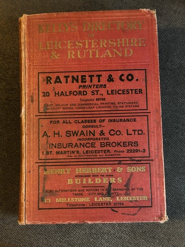 Leicester kelly 1936 - leicester, kelly's