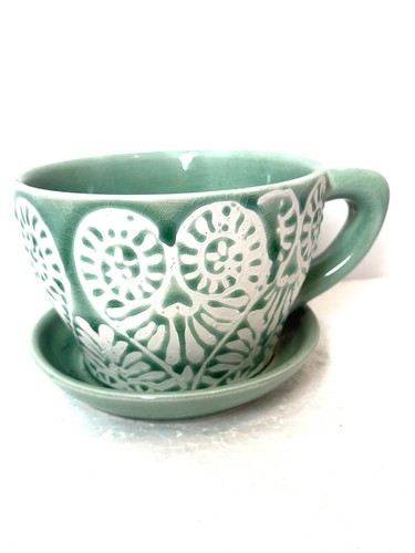 Teacup saucer planter plant - teacup,