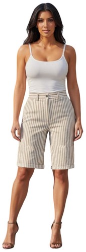 Knee length stripe fitted - knee,