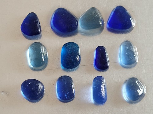 Royal blue sea glass - x,