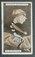 1925 No.6 H.B. Bletsoe Player Vintage Cigarette Card Racing Caricatures