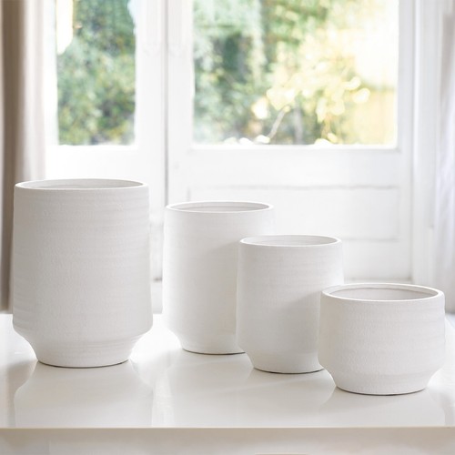 White terracotta vase - vase, for
