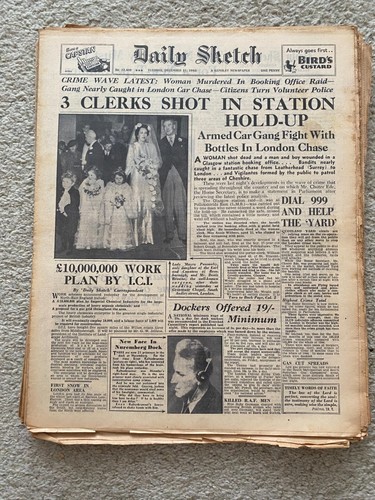 Daily sketch newspaper 1945 - newspaper,