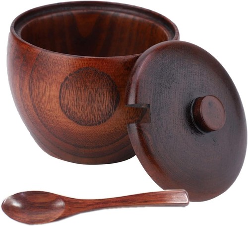Wood salt and pepper bowl - salt,