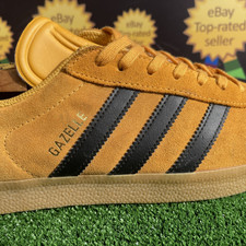 Adidas Originals Gazelle Gold,Black,Gum Mens Casual 80,S Trainers Size UK 11