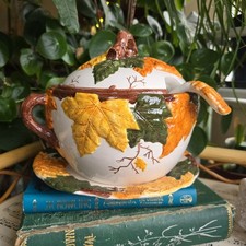 Soup Terrine Bowl With Spoon &