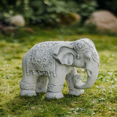 Indian elephant cast stone - indian,