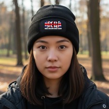 Mega Make England Great Again Beanie Hat Printed St George Flag Gifts Patch Cap