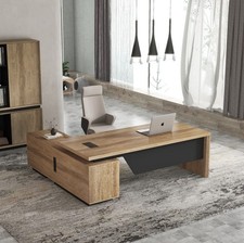 Solid Wood L Shaped Executive