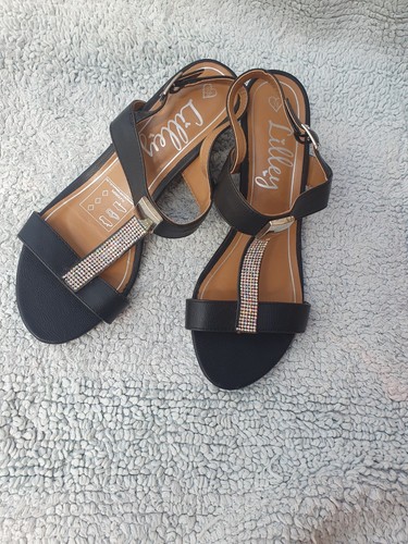 Black sparkly wedge sandals - sparkly,