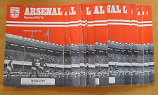 Arsenal Home & Away Programmes