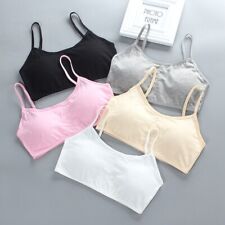 3Pcs Kid Teenage Girls Student Puberty Training Sport Cotton Bra Underwear