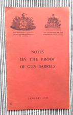NOTES ON THE PROOF OF GUN BARRELS JANUARY 1952 PRINTING