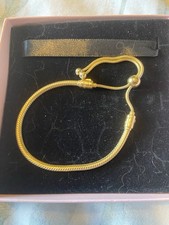 Pandora 14ct Gold Plated Sliding Bracelet One Size