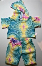 Build a Bear Athleisure Set Pj'S Hoody Tie Dye Outfit Clothes Track Suit Joggers