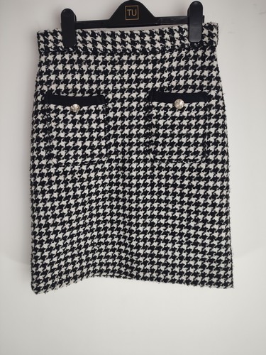 Houndstooth wool mix - m&s, skirt
