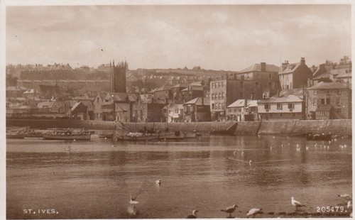 Postcard ives cornwall - st, [