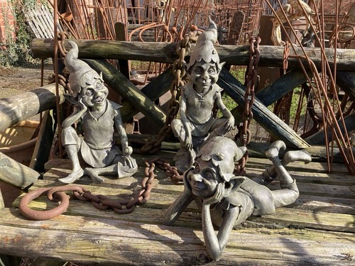 Set resin pixie statue - resin,